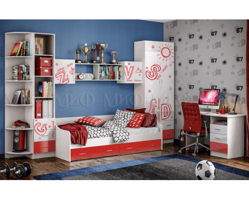 Модульная детская ''Алфавит'' Красный